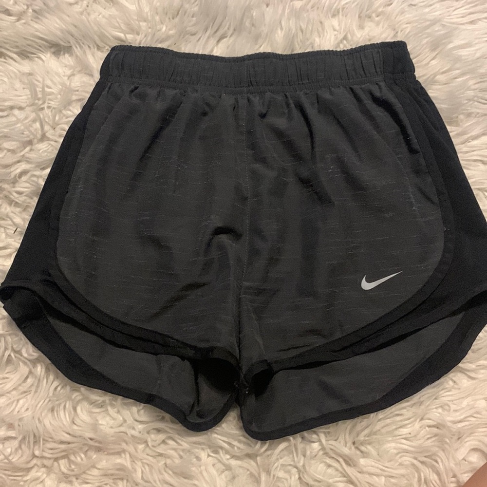 dark grey and black nike shorts